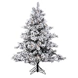 4.5' Pre-Lit Flocked Alaskan Artificial Christmas Tree - Clear Dura Lights