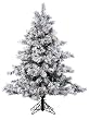 4.5' Pre-Lit Flocked Alaskan Artificial Christmas Tree - Clear Dura Lights