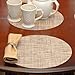 Sweet Pea Linens Brown/Tan Wipe Clean Charger-Center Round Placemat