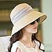 Siggi Womens Floppy Summer Sun Beach Straw Hats Accessories Wide Brim Foldable