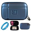 Blue EVA Durable 5.2-inch Protective GPS Carrying Case with Removable Carbineer for Garmin dezl 50LM/50 / 2450 / 1450NOH / 2460LT 5 inch Portable GPS Navigation System + SumacLife TM Wisdom Courage Wristband