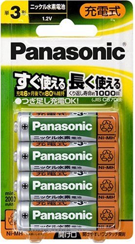 Panasonic ニッケル水素電池単3形 (4本入り) HHR-3MPS/4B