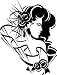 Pinup Girl EPS Vector Sign Clipart Babe