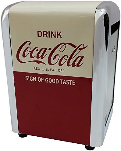Coke Half-Sized 2 Sided Retro Napkin Dispenser With "Drink Coca-Cola" Slogan