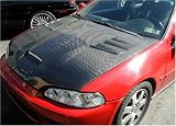 Ipp 92 93 94 95 Honda Civic 2d/3d VP Carbon Fiber Hood - Image Performance Products, Inc.