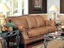 Caramel Color 100% Genuine Leather Sofa Couch Chair with Nail Head