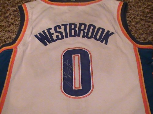 RUSSELL WESTBROOK SIGNED AUTOGRAPHED JERSEY OKLAHOMA CITY THUNDER COA + PROOF PHOTO