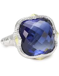 Judith Ripka "Contempo" Blue Cushion Stone Ring