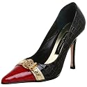 Beverly Feldman Kendall Pump,Grey/Gold/Red,8 M