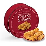 Mississippi Cheese Straw Factory Traditional Cheddar Cheese Straws in Gift Tin, 16oz (454g)