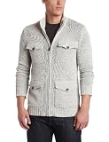 Image of Kenneth Cole Men's Zipfront Shawl Cardigan, Beige, Large