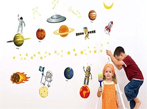 Zieast® Space planet aerospace Home Living Bedroom Decor Removable Wall Stickers Decal Decoration muraux Autocollant Wandtattoos Wandbilder