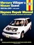 Mercury Villager and Nissan Quest, 1993-2001 (Haynes Manuals)