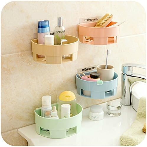Kitchen Bathroom Plastic Wall Hanging Storage Box Baskets Oranizers Holders (Blue)