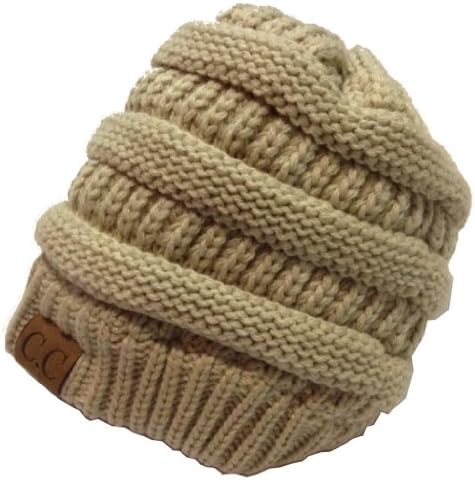 Unisex Over-sized Trendy Slouchy Beanie Hat - Taupe