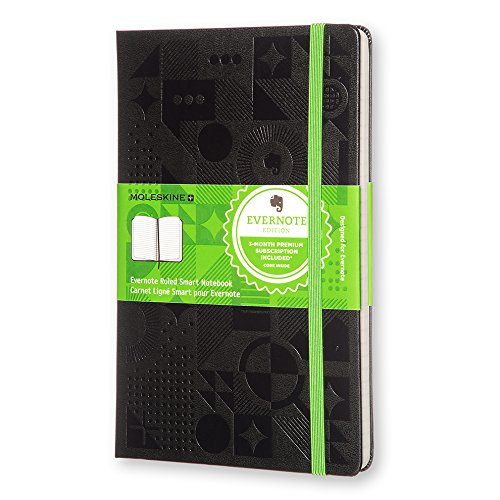 Moleskine Evernote Smart Notebook Large Ruled Black Hard Harvard Book