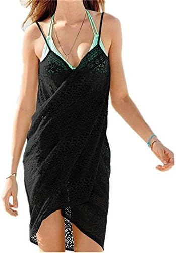 Women's Swimsuit Floral Lace Cover Up Backless Wrap Beach Dress Bikini Cover Up