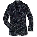 Long-Sleeve Corduroy Printed Shirt