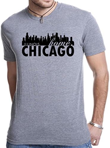 CHICAGO HOME Illinois City Skyline Home Tee Tri Blend Unisex Shirt