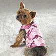 Casual Canine 7-Inch Cotton Camo Dog Tank, Extra Small, Pink/Chive