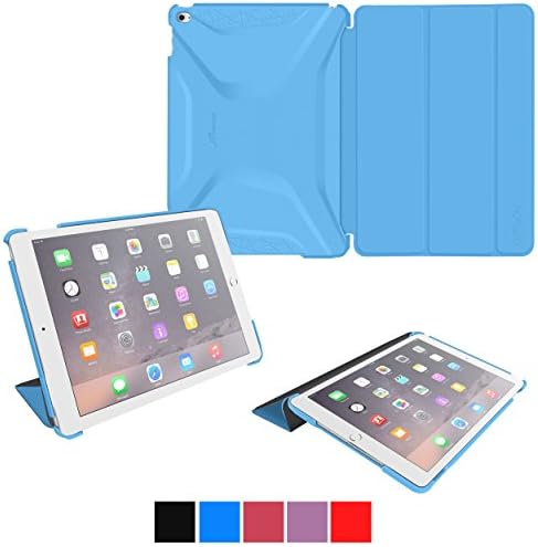 roocase iPad Air 2 Case - Optigon 3D iPad Air 2 2014 Slim Shell Case Cover - Features Landscape and Typing Stand for Apple iPad 6 Air 2 (2014) 6th Generation Latest Model, Blue