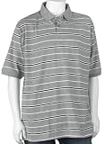  : Dawson and Brooks Men's Yarn Dyed Jersey Striped Polo, Grey Heather, X-Large