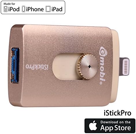 [Apple MFi Certified] Piple® 32GB Mobile USB Flash Drive with Lightning Connector For iOS Android ( Gold)