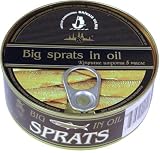 Brivais Vilnis Big Sprats In Oil, 8.47-Ounce Jars (Pack of 48)
