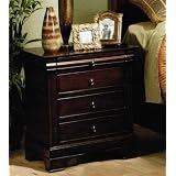Nightstand Louis Philippe Style in Deep Mahogany Finish