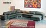 5pc New Euro Design U Sectional Dark Gray Leather Sofa Set S1838