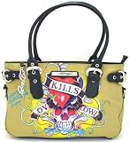 AUTHENTIC ED HARDY KRISTINE SATCHEL BAG - KHAKI