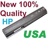 HP Pavilion DV9000, DV9100, DV9200, DV9300, DV9400, DV9500, DV9600, DV9700, DV9800 series Replacement Battery. Li-Ion, 14.8V, 4500mAh, 8-Cells (Replaces OEM# EV087AA, 416996-131, 416996-521, 432974-001, 434674-001, 448007-001, 7F0694)