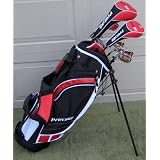 Mens Left Handed Complete Golf Set Newest Technology Forged Titanium Driver Wood Hybrid Irons Putter Bag LH Latest 2010 Model799 Retail