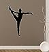 Wallmonkeys WM352974 Gymnastics Silhouette Leg up Wall Decal Peel and Stick Graphic (12 in H x 10 in W)