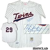 Rod Carew Autographed/Hand Signed Minnesota Twins 1967 Style Baseball Jersey with 67 AL ROY Inscript