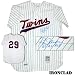 Rod Carew Autographed/Hand Signed Minnesota Twins 1967 Style Baseball Jersey with 67 AL ROY Inscript