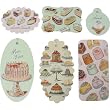 Cavallini Sweet Treats Die Cut Glitter Gift Tags in tin - 36 count