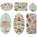 Cavallini Sweet Treats Die Cut Glitter Gift Tags in tin - 36 count