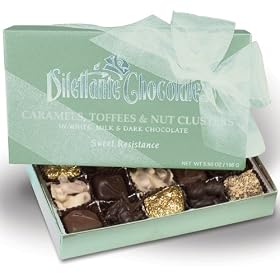 "Sweet Resistance" Chocolate Assortment Gift Box - Caramels, Toffees & Nut Clusters - by Dilettante