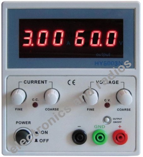 Mastech Linear HY6003N Linear Variable DC Power Supply, 0-60 VOLTS @ 0-3 AMPS