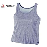 TAIGA Women's Lightweight Polartec Power Dry Sleeveless Shirts Deluxe - Tank Top Shirts, Grey Blue, MADE IN CANADA