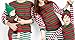 Faithtur Christmas Pajamas Unisex Adult Kid Family Xmas Pjs Set Stripe Pyjamas