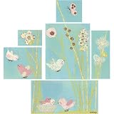 All a Twitter Blue, Set ot 6 canvases Canvas Art Image Wrap