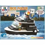 Building Blocks Construct Police Boat Coastguard Cutter