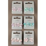 Blue Ab Gem Flower Stud Earrings IN1981