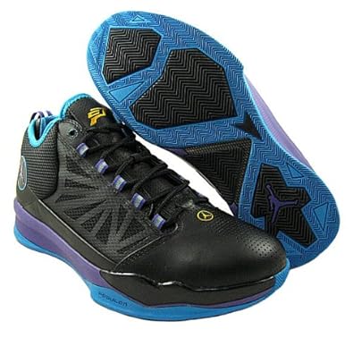 Jordan Nike Air CP3 IV Chris Paul Basketball Shoes-Black/Purple/Blue
