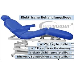 11936 Elektrische Behandlungsliege Therapieliege Massageliege Ruheraumliege in blau