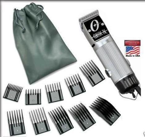 Combo New Oster Classic 76 Limited Edition Hair clipper SILVER (made in usa) very hard to find model Free (10 piece universal oster comb set)