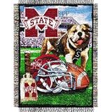 Mississippi State Bulldogs Woven Tapestry NCAA Throw (Home Field Advantage) by Northwest (48x60)