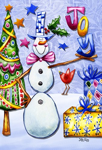 Toland Home Garden Joyous Snowman Garden Flag 119688